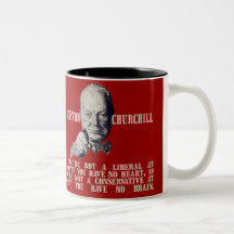 Churchill sur des conservateurs et des libéraux tasse à café