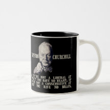 Churchill sur des conservateurs et des libéraux tasse à café