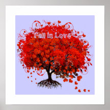 Chute aux coeurs de remous d'affiche d'amour tomba
