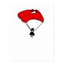 chute dur carte postale