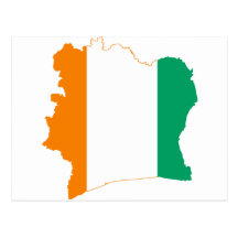 Ci de carte de drapeau de d'Ivoire de Cote Carte Postale