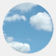 ciel bleu et nuages blancs adhésifs
