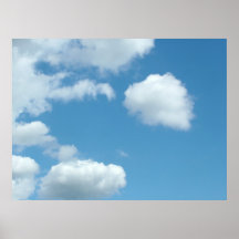 ciel bleu et nuages blancs affiches