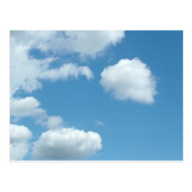 ciel bleu et nuages blancs cartes postales