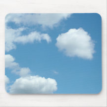 ciel bleu et nuages blancs tapis de souris