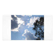 Ciel bleu photocarte customisée