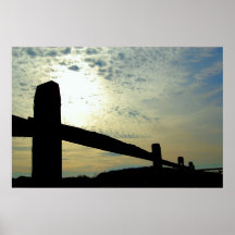 Ciel de maquereau au coucher du soleil posters