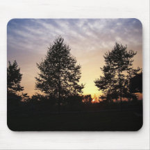 Ciel de maquereau/coucher du soleil Mousepad Tapis De Souris