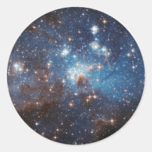 Ciel étoilé autocollant rond
