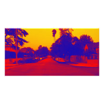 Ciel jaune cartes de vœux avec photo
