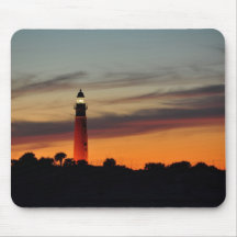 Ciel orange Mousepad de sorbet de phare d'admissio Tapis De Souris