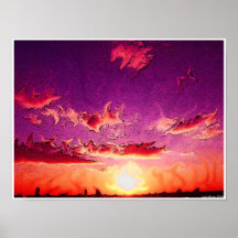 Ciel sur le feu affiche