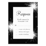 Cierge magique épousant RSVP (noir) Invitations