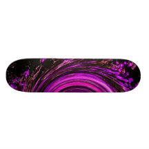 Cieux magenta planches à roulettes customisées