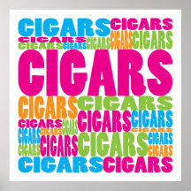 Cigares colorés affiche