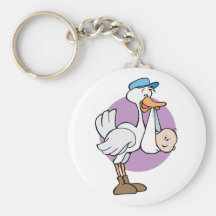 Cigogne avec le bébé porte-clef