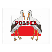 Cigogne blanche polonaise Polska Cartes Postales