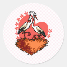 Cigogne de Stefan et de Stefanie Autocollants