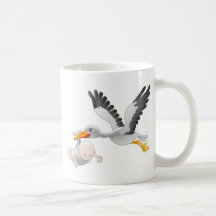 cigogne et bébé mug