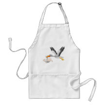 cigogne et bébé tablier