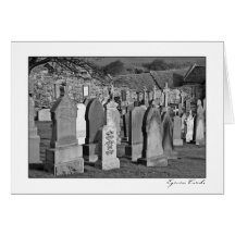Cimetière écossais carte de vœux