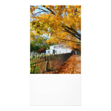 Cimetière en automne carte avec photo