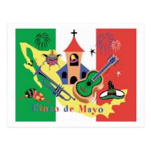 Cinco heureux De Mayo Cartes Postales