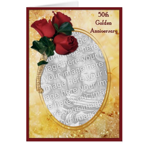 Cinquantième anniversaire d'or cartes de vœux