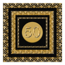 Cinquantième anniversaire d'or noir "tout événemen invitations