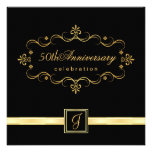Cinquantième anniversaire élégant - invitations de