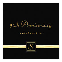 cinquantième anniversaire - invitations classiques