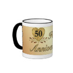 cinquantième anniversaire - or mug à café