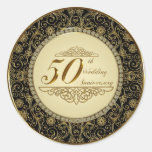 cinquantième Autocollant d'anniversaire de mariage
