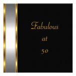 Cinquantième fabuleux d'or de noir de fête d'anniv