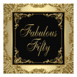 Cinquantième fête d'anniversaire de la femme noire invitations personnalisées