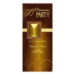 cinquantième Fête d'anniversaire de mariage - mono Invitations
