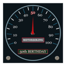 Cinquantième invitation d'anniversaire de Motorbik