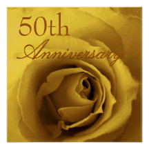 cinquantième Invitation d'anniversaire - l'OR s'es