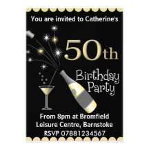 cinquantième Invitation de fête d'anniversaire