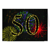 cinquantième Invitation de fête d'anniversaire Carte
