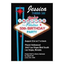 Cinquantième invitation de fête d'anniversaire de 