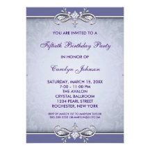 Cinquantième invitation de fête d'anniversaire de 