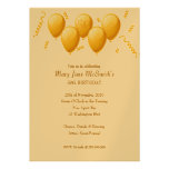 cinquantième Invitation d'or de fête d'anniversair