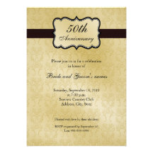 cinquantième Invitations d'anniversaire