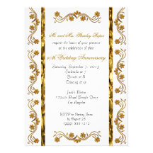 Cinquantième invitations d'anniversaire de coutume