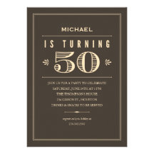 cinquantième Invitations d'anniversaire pour les h