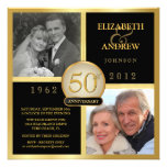Cinquantième invitations élégantes de photo d'anni