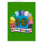 Cinquantième marchandises heureuses d'anniversaire cartes de vœux