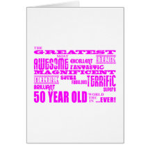 Cinquantième rose d'anniversaires de filles : Plus Cartes
