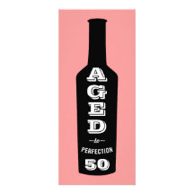 cinquantième Vin d'invitation d'anniversaire âgé à
